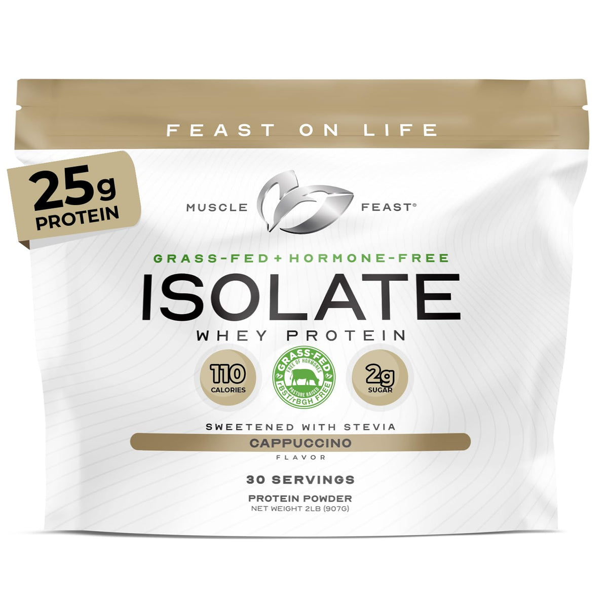 Muscle Feast Whey Isolate polvo cappuccino para batidos matutinos