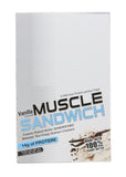 Muscle Foods Muscle Sandwich Vanilla en empaque, snack práctico para cualquier momento.