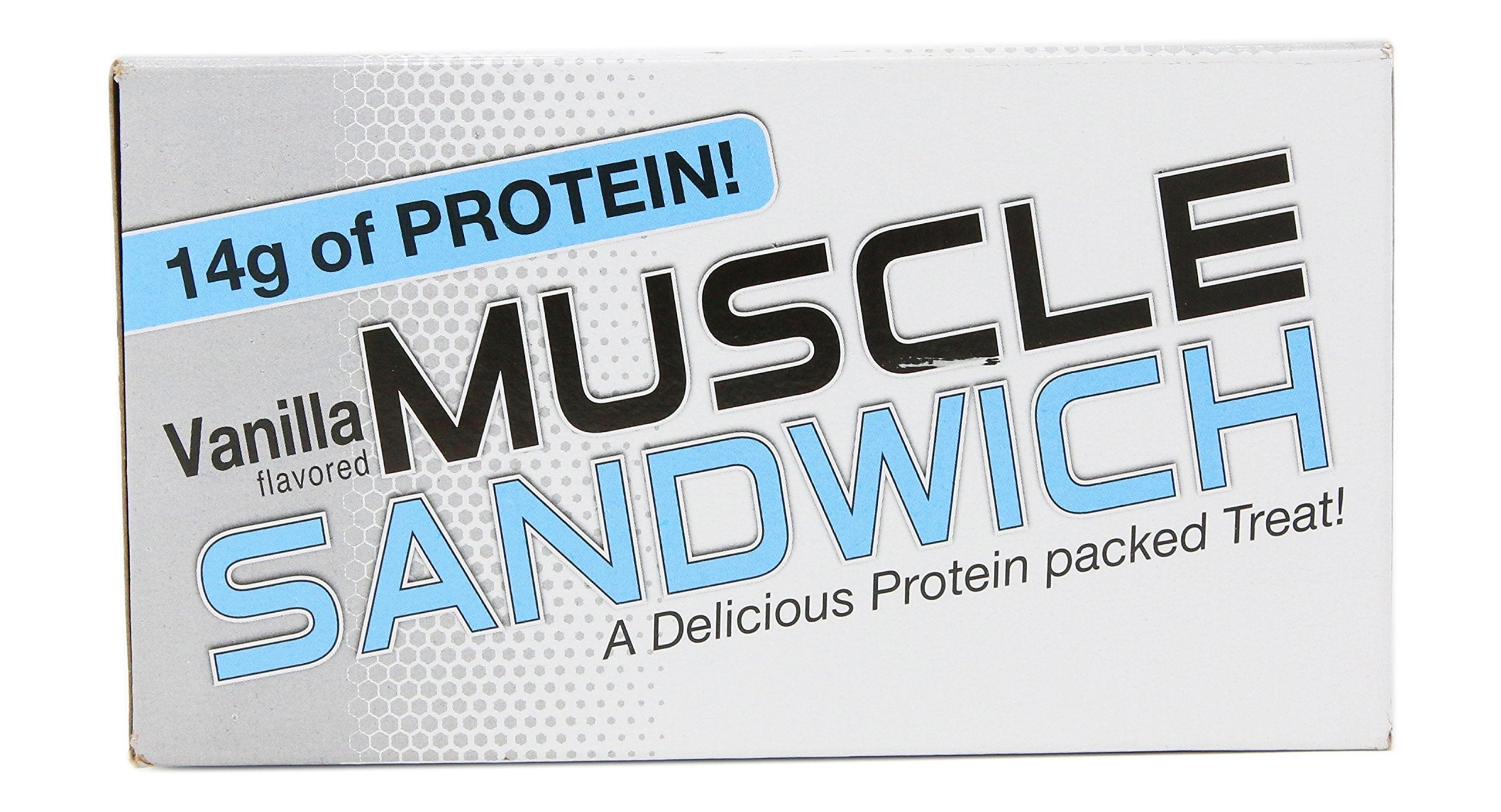 Muscle Foods Muscle Sandwich Vanilla relleno de mantequilla de cacahuete, sabor cremoso.