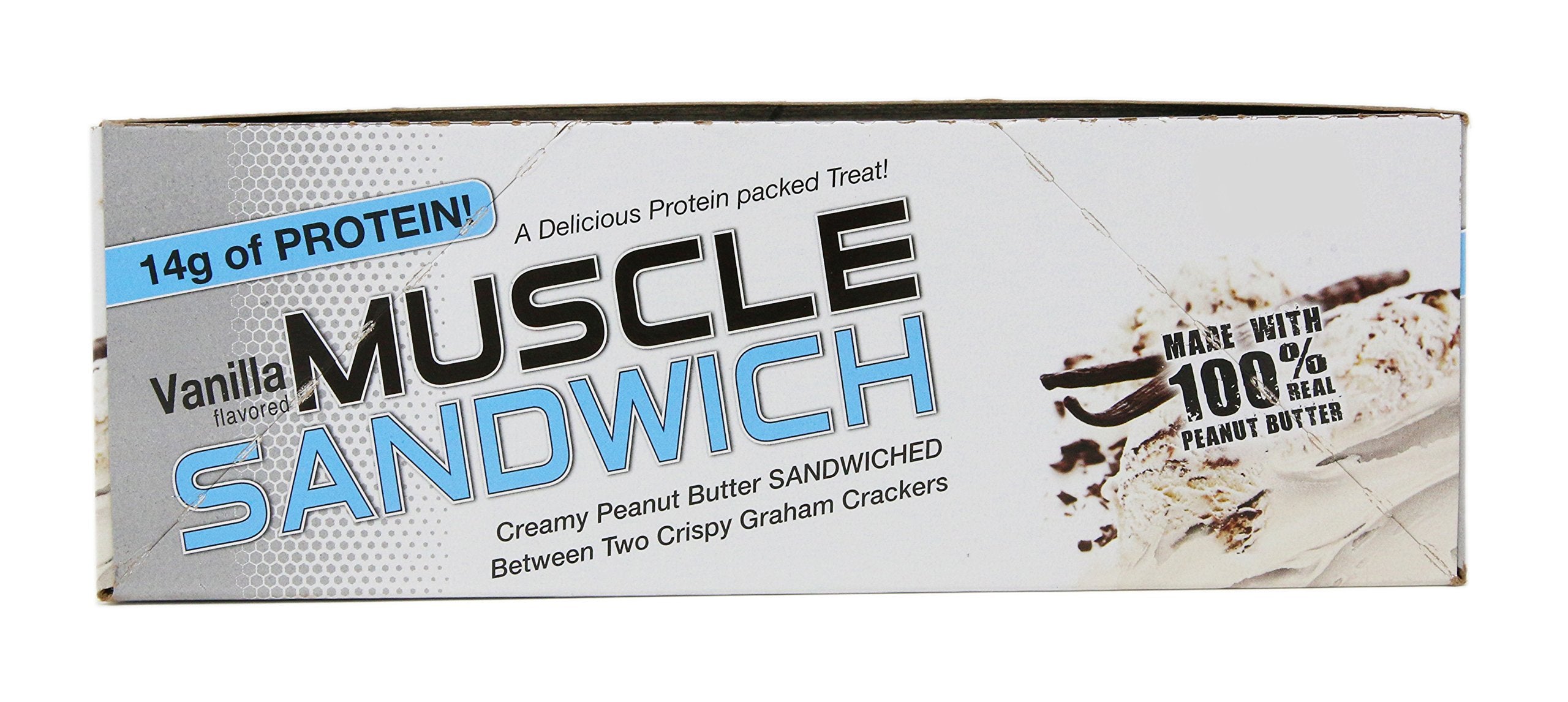 Muscle Foods Muscle Sandwich Vanilla snack rápido para merienda o viaje.