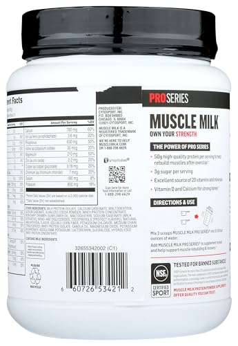 Muscle Milk Pro Series 50 Knockout Chocolate: cuchara medidora para porciones consistentes