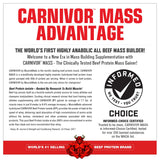 MuscleMeds CARNIVOR Mass: bebida de vainilla caramelo para recuperación posentrenamiento