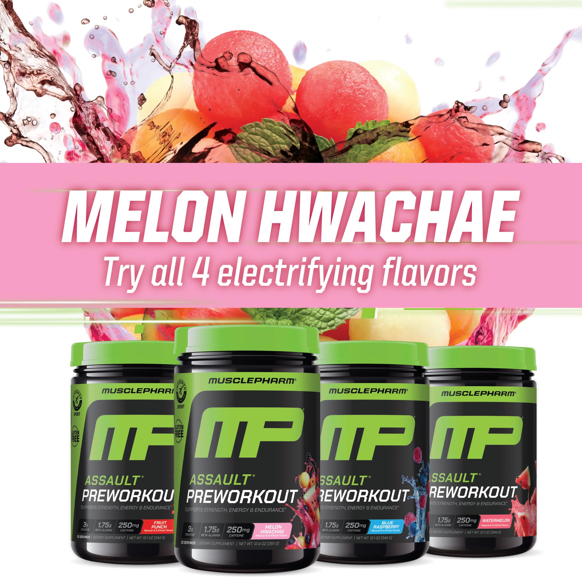 MusclePharm Assault: mezcla fácil que se disuelve rápidamente en agua fría.