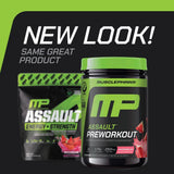 MusclePharm Assault, polvo listo para mezclar y potenciar rendimiento.