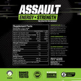 MusclePharm Assault, pre-entrenamiento en agua fría ofrece energía sostenida.