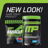 MusclePharm Assault sabor arándano azul para una mezcla revitalizante y sabrosa