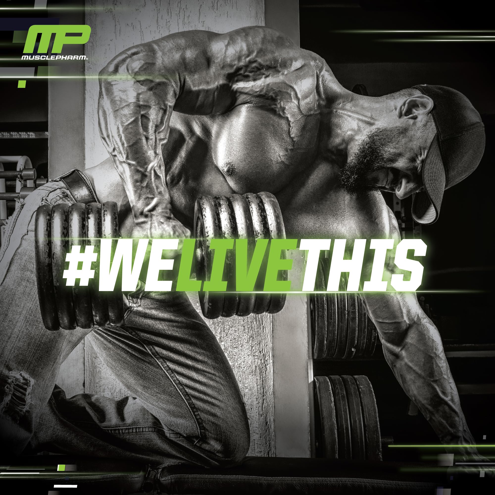 MusclePharm Assault, uso diario para sesiones consistentes y energizadas.