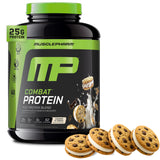 MusclePharm Combat Protein Cookies N Cream en botella, ideal para batidos post-entrenamiento