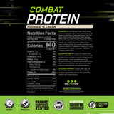 MusclePharm Combat Protein Cookies N Cream en dosificador, dosis precisa para entrenar