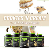 MusclePharm Combat Protein Cookies N Cream con 5 fuentes proteicas para un perfil sólido
