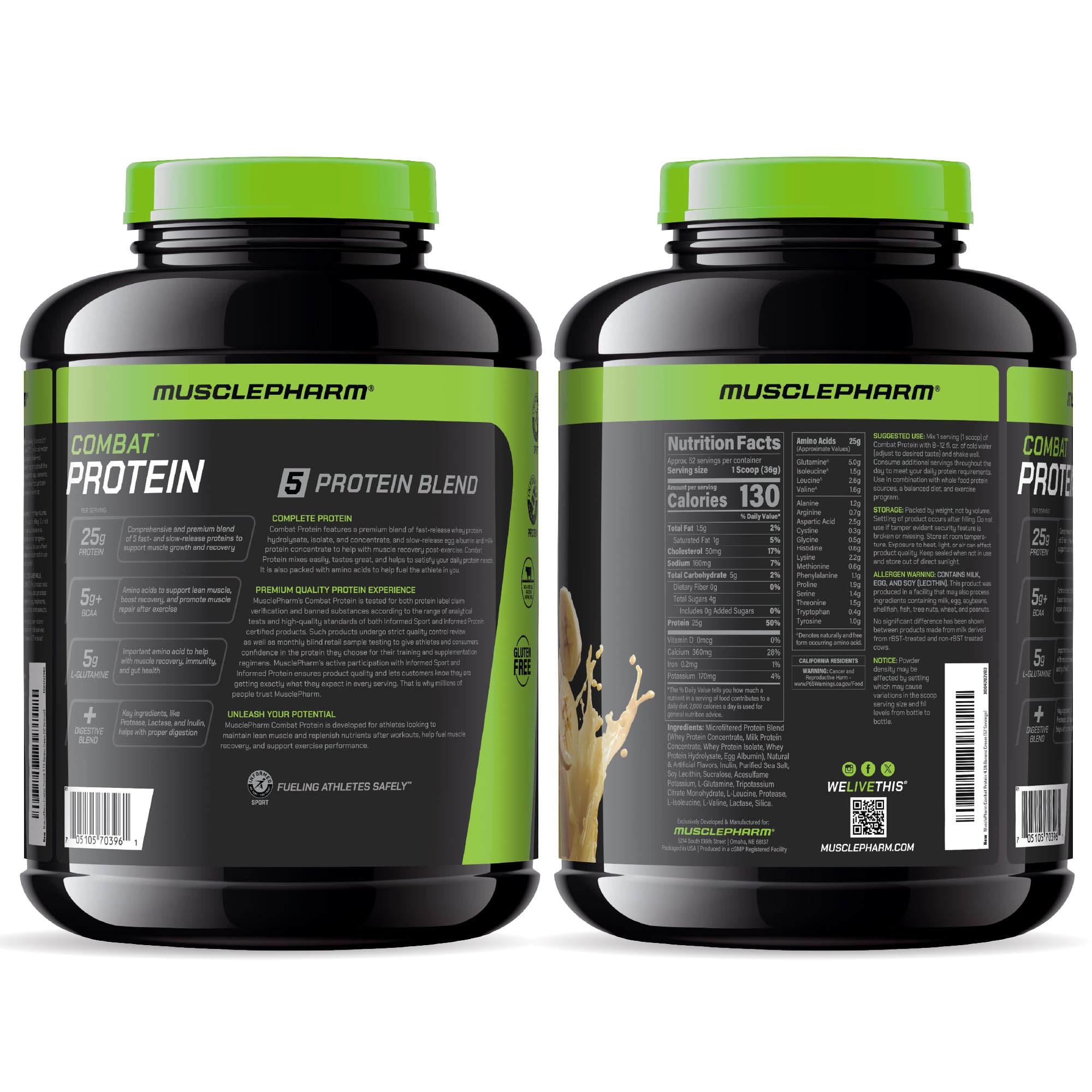 Rutina de entrenamiento eficiente con MusclePharm Combat Protein en cada batido.