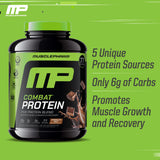 Etiqueta certificada de calidad en MusclePharm Combat Proteína.