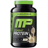MusclePharm Combat Protein polvo sabor vainilla, ideal para entrenamientos.