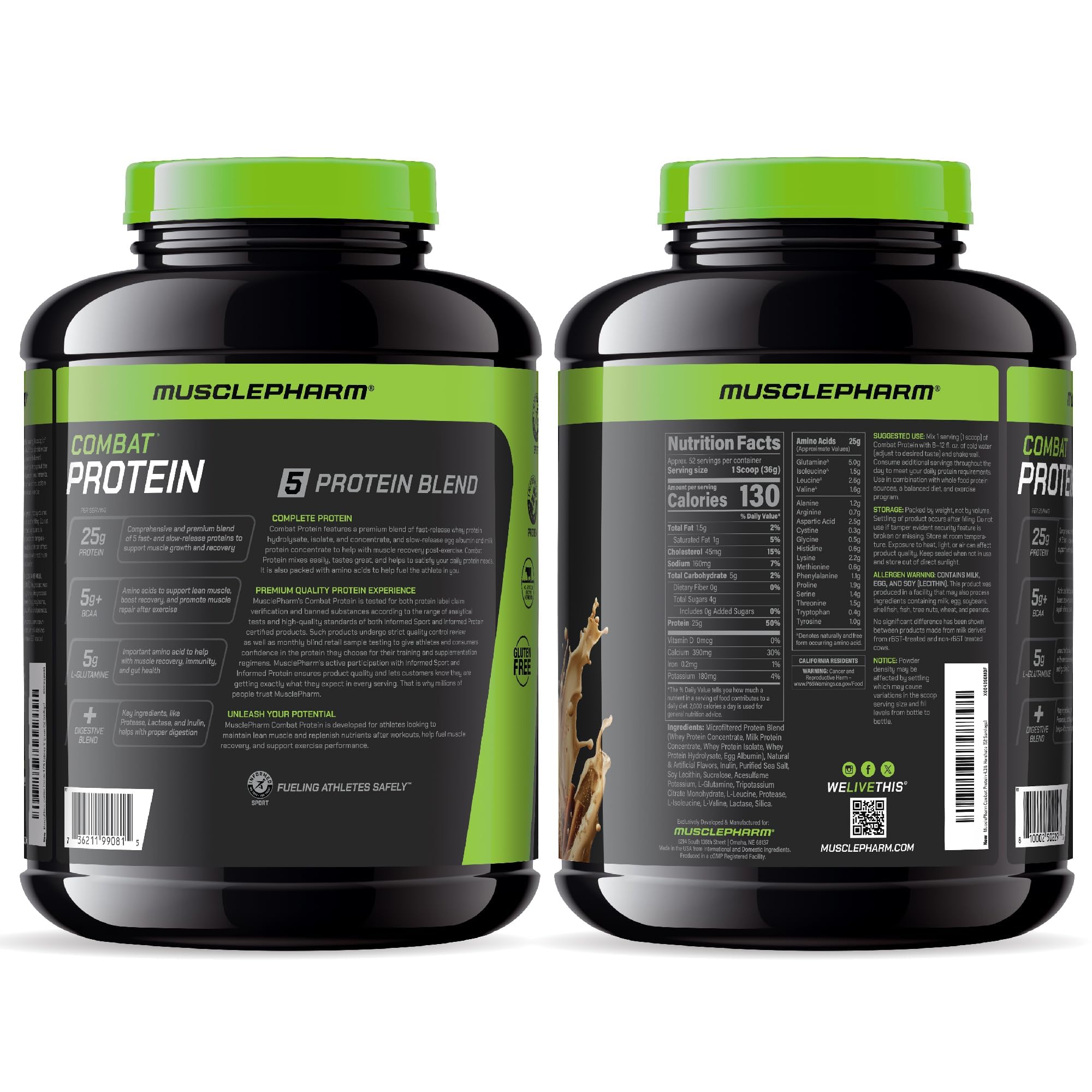 MusclePharm Combat Horchata ideal para entrenamiento diario