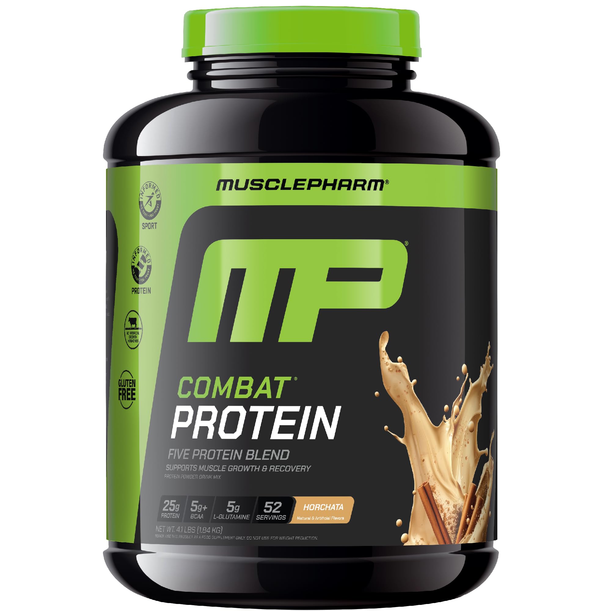 MusclePharm Combat Horchata envase, proteína de alta calidad para entrenar