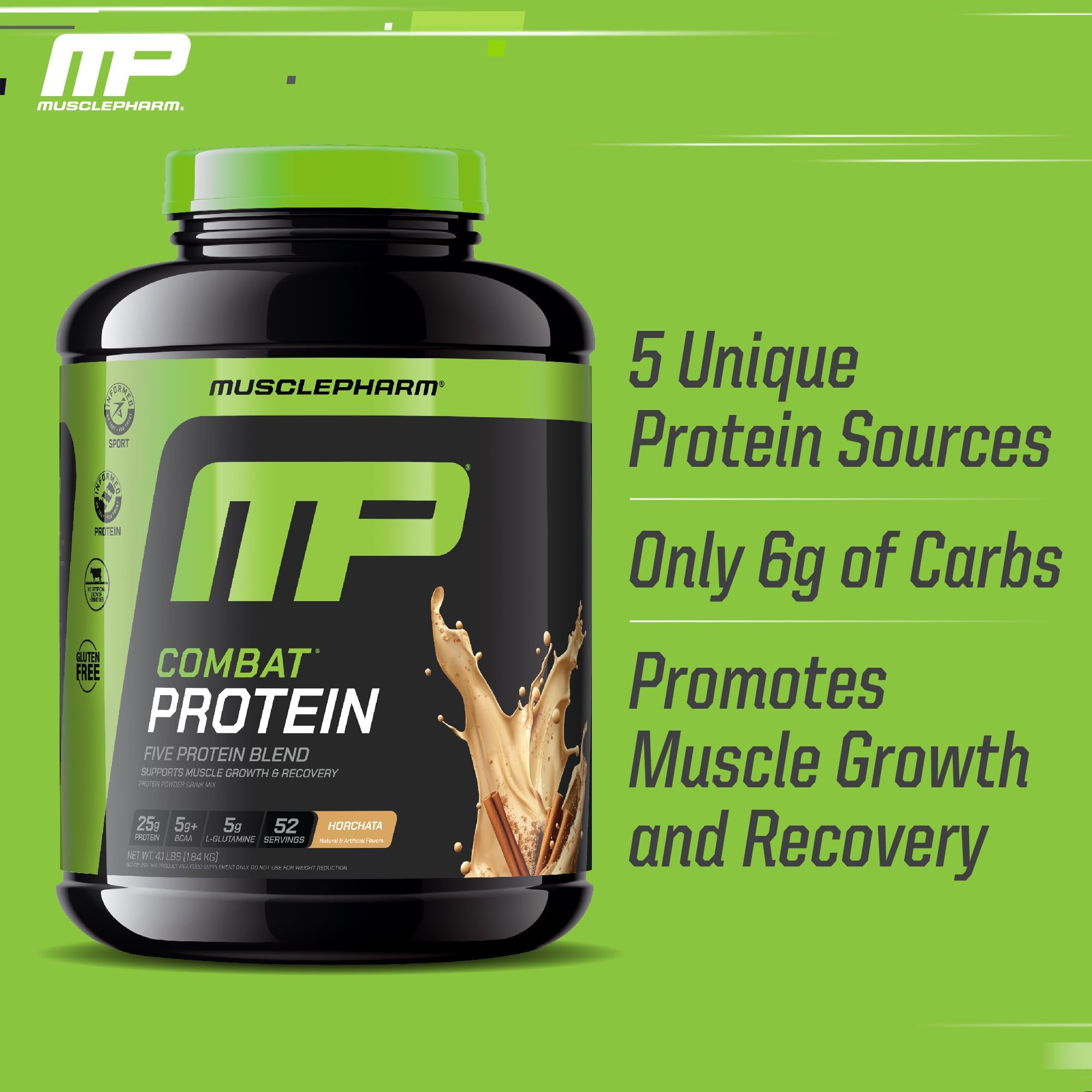MusclePharm Combat Horchata preparación rápida para entrenos intensos
