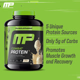 Textura cremosa de MusclePharm Combat Protein en batido