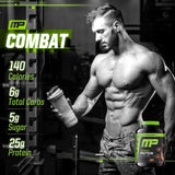 Proteína de suero aislada e hidrolizada de MusclePharm Combat Protein.