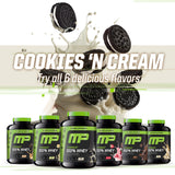 MusclePharm Combat, sabor galleta crema para momento de indulgencia saludable.