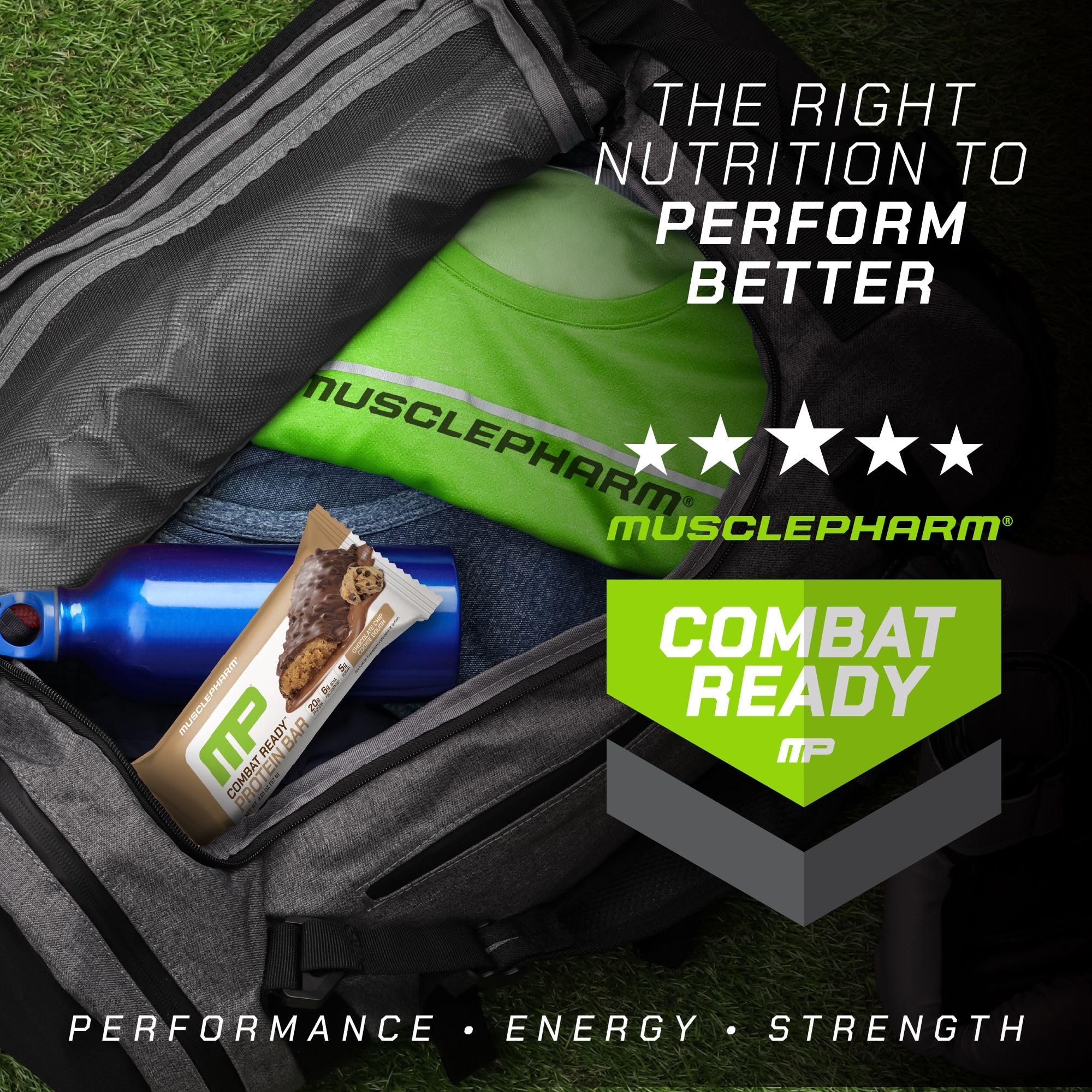 MusclePharm Combat Sport Bar bocado conveniente para snack entre comidas.