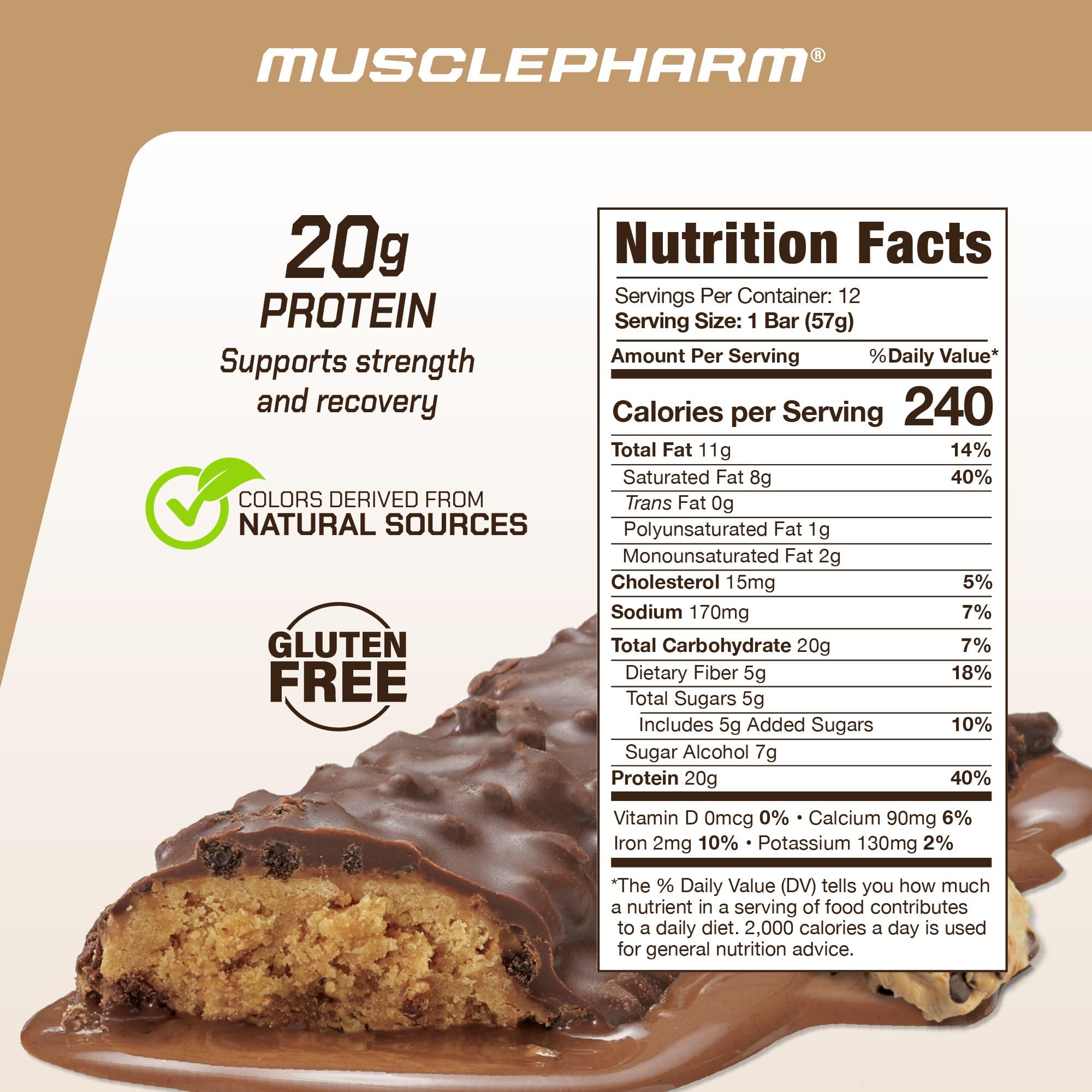 MusclePharm Combat Sport Bar textura crujiente y suave para snack.