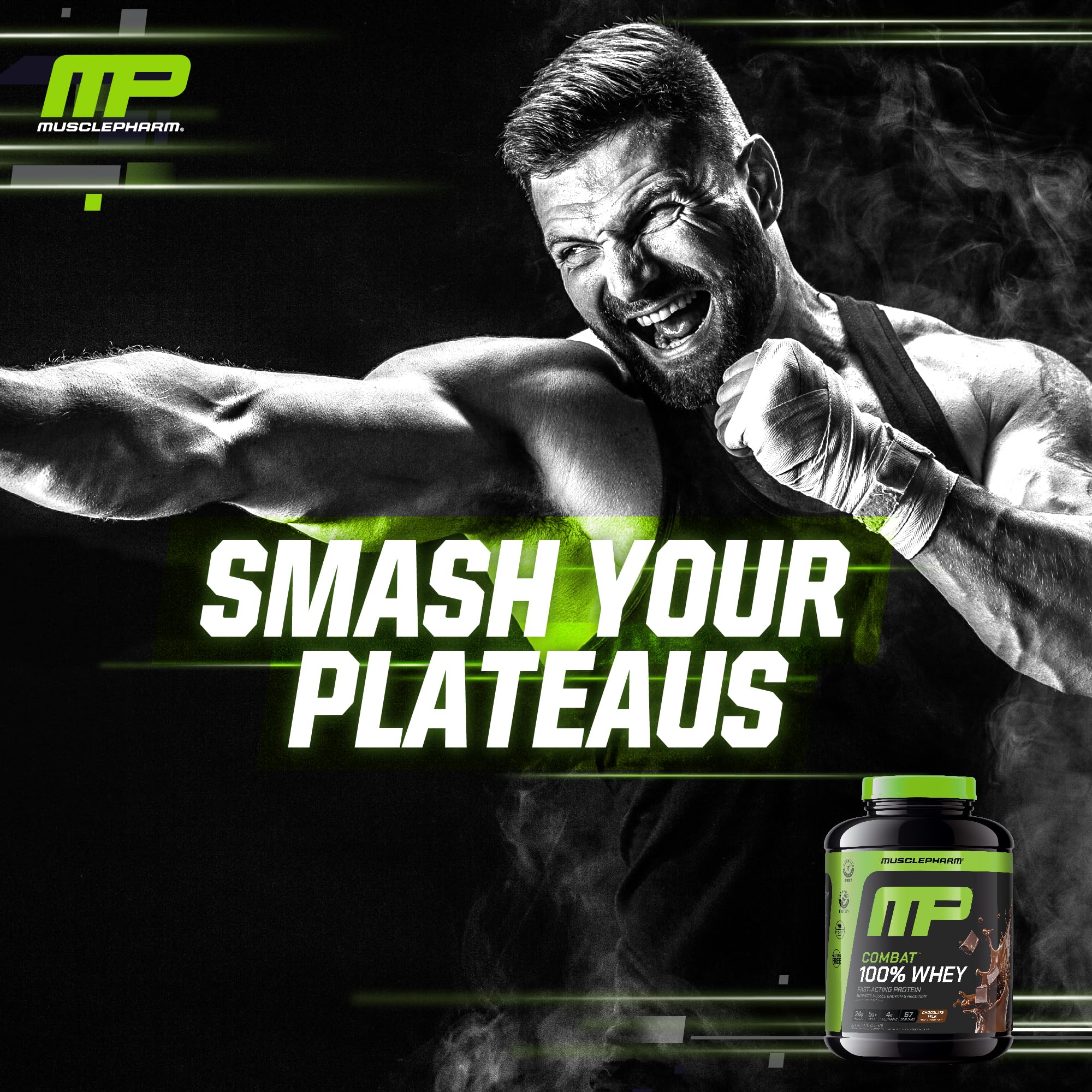 Bebida cremosa MusclePharm Combat sabor chocolate para entrenamiento diario