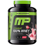 MusclePharm Combat Whey envase de 5 lb con sabor fresa crema, ideal para recuperación posentrenamiento