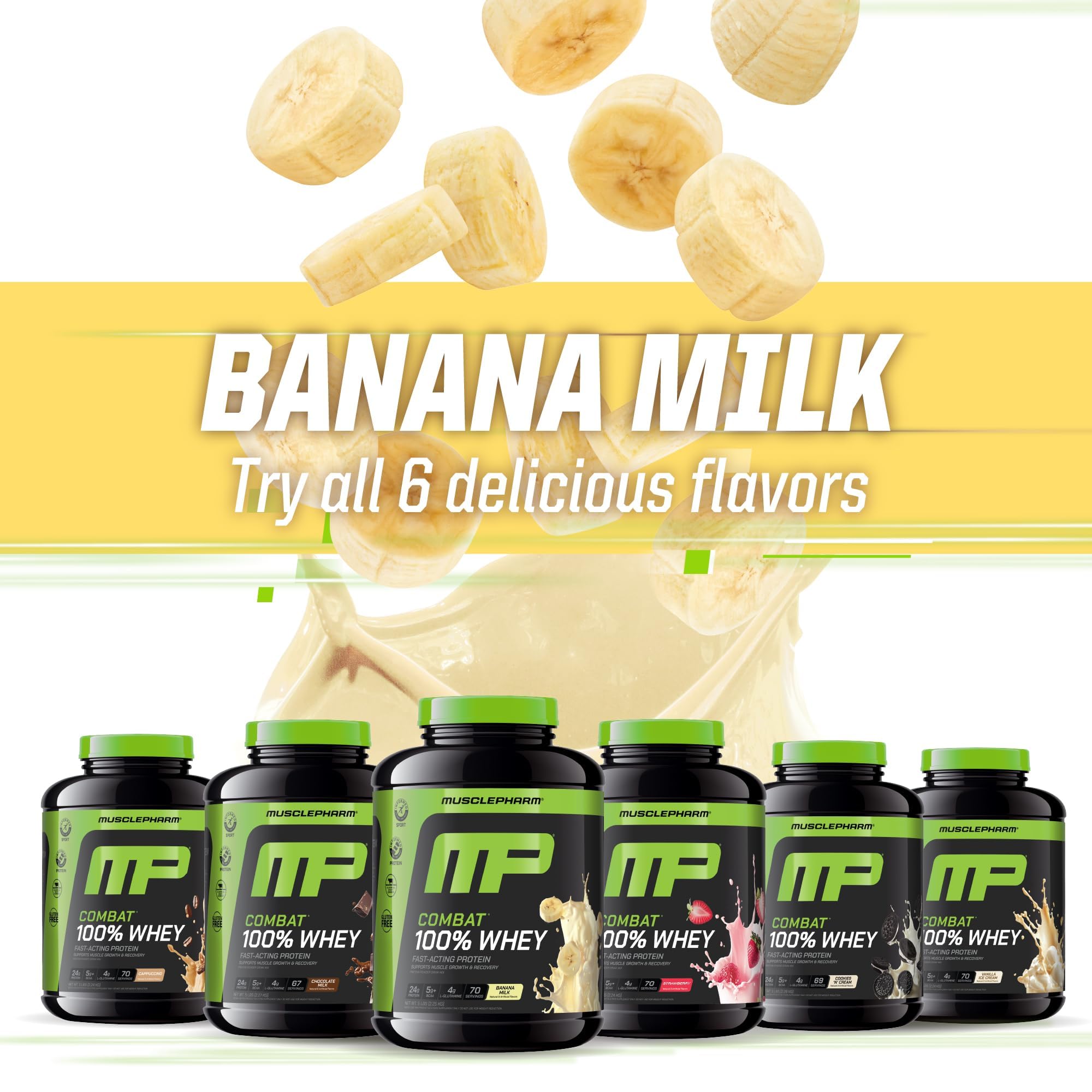 MusclePharm Combat Whey sin gluten, opcion segura para dietas sensibles