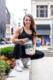 MuscleSport Lean Whey Revolution, preparación rápida de batido, ideal para sesiones matutinas o pos entrenamiento.