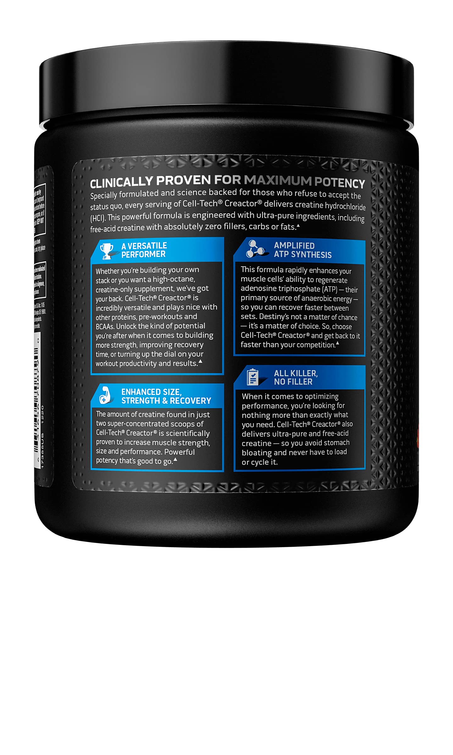 Porción diaria recomendada de MuscleTech Cell-Tech Creactor Fruta Punch