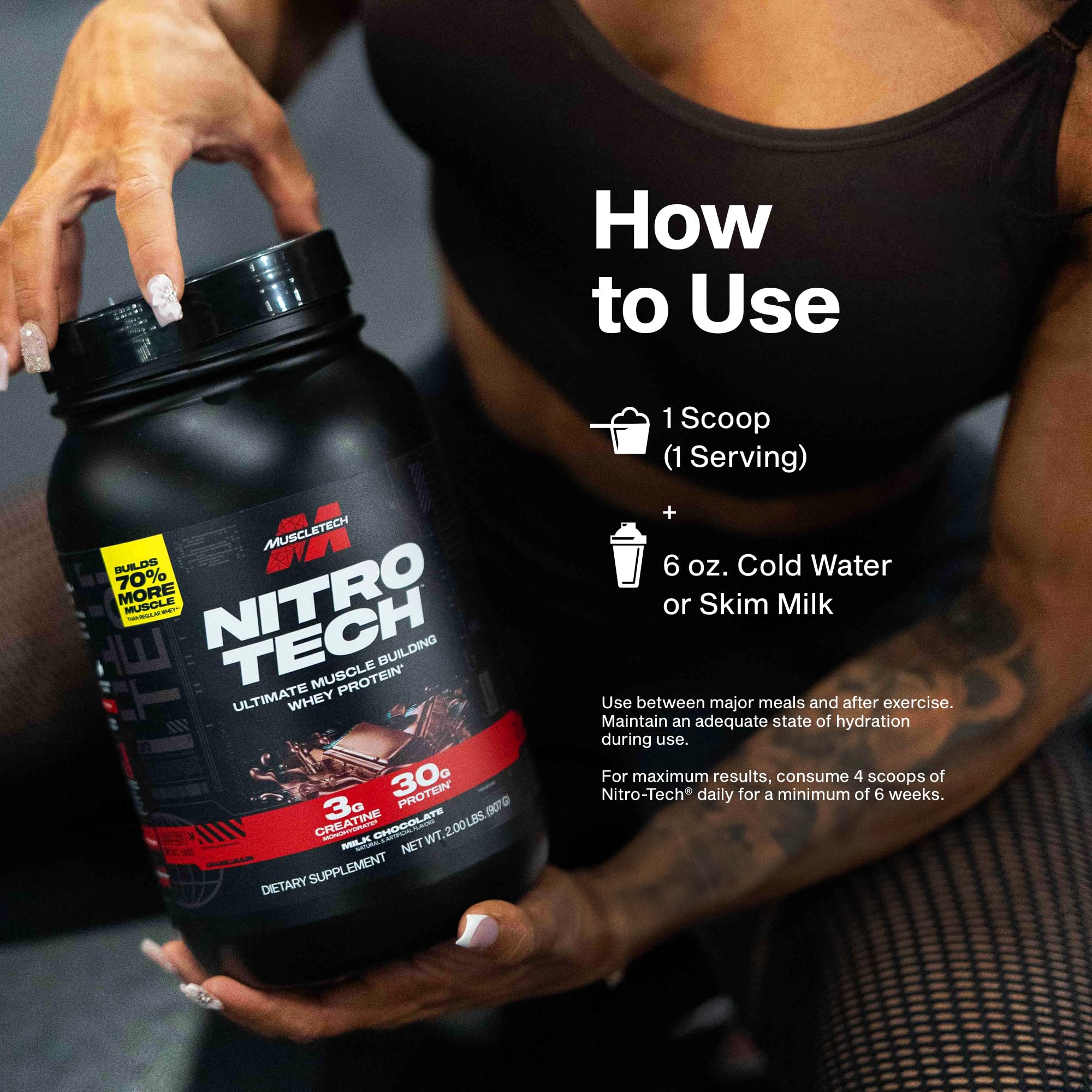 Nitro-Tech para uso posentrenamiento como complemento de la recuperación