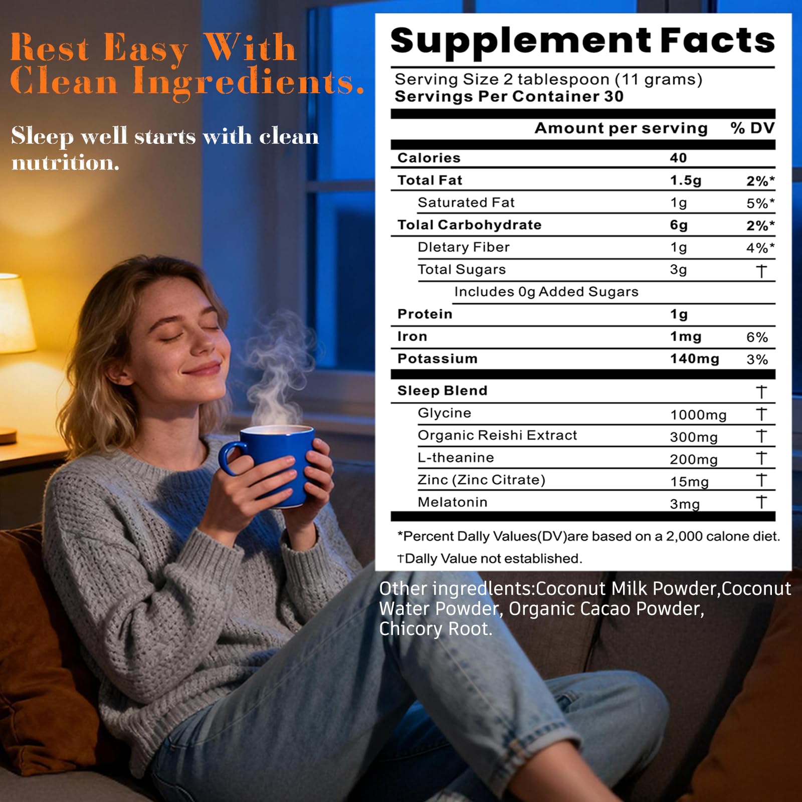 Mushdoze reishi cacao-relajacion: mezcla calmante para dormir naturalmente