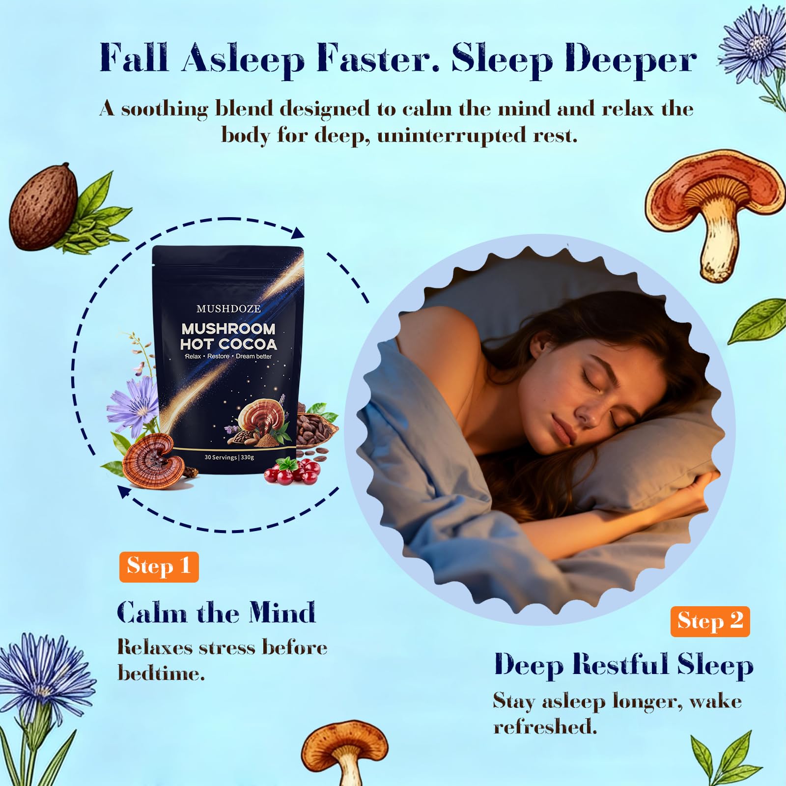 Mushdoze zinc glicinato beneficios dormir: soporte para una noche tranquila