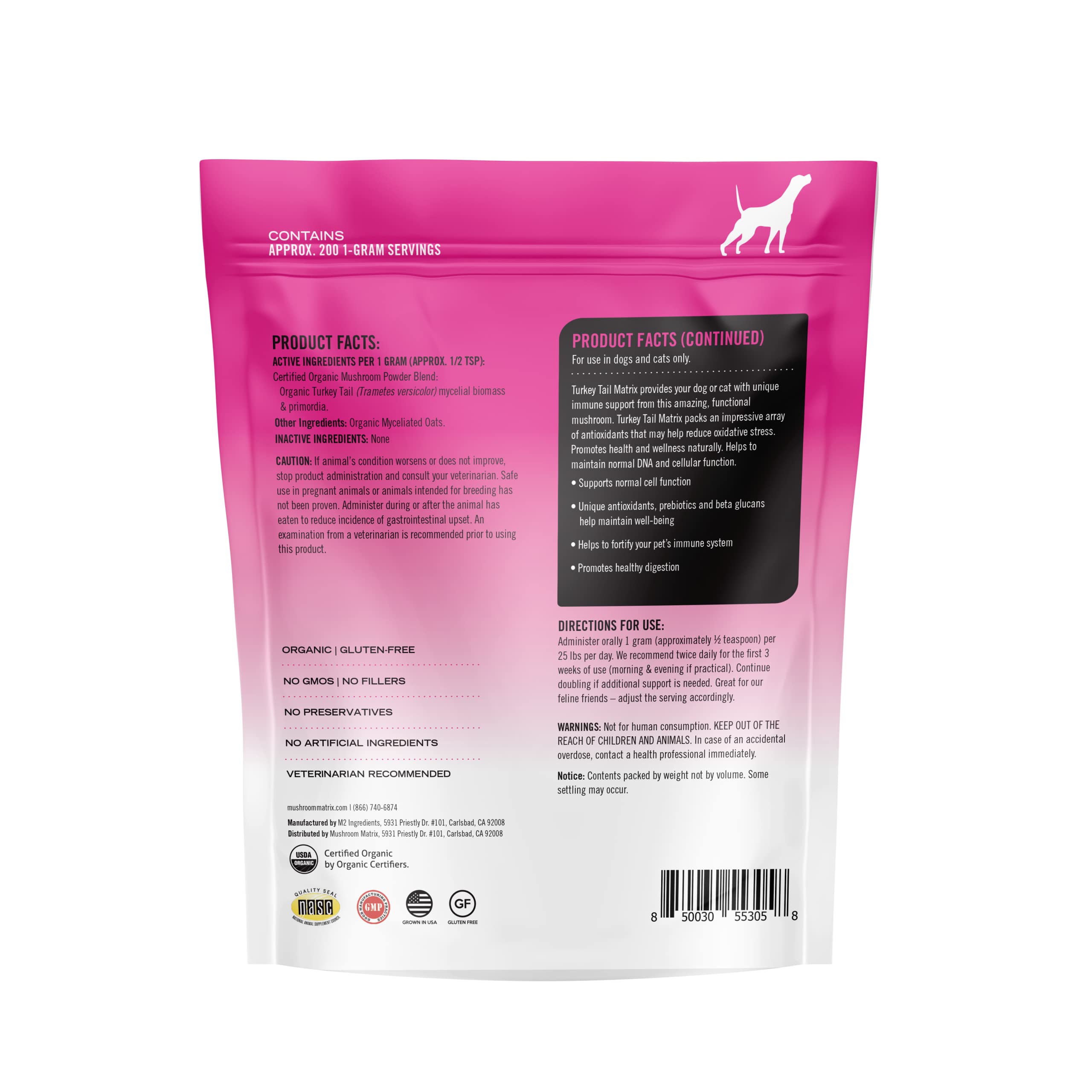 Mushroom Matrix envase 200 g, práctico para uso diario