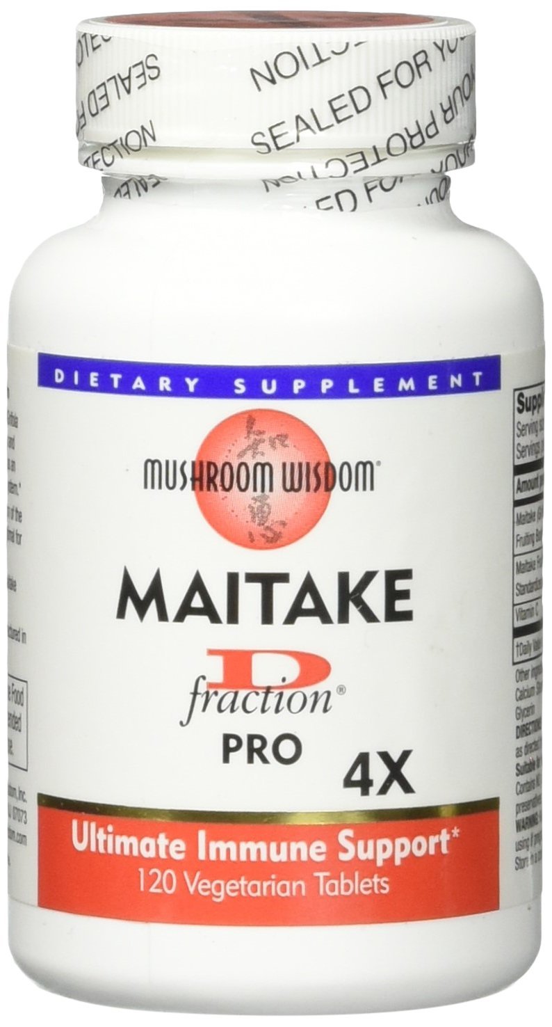 Mushroom Wisdom Maitake D-Fraction Pro tableta para apoyo al bienestar diario