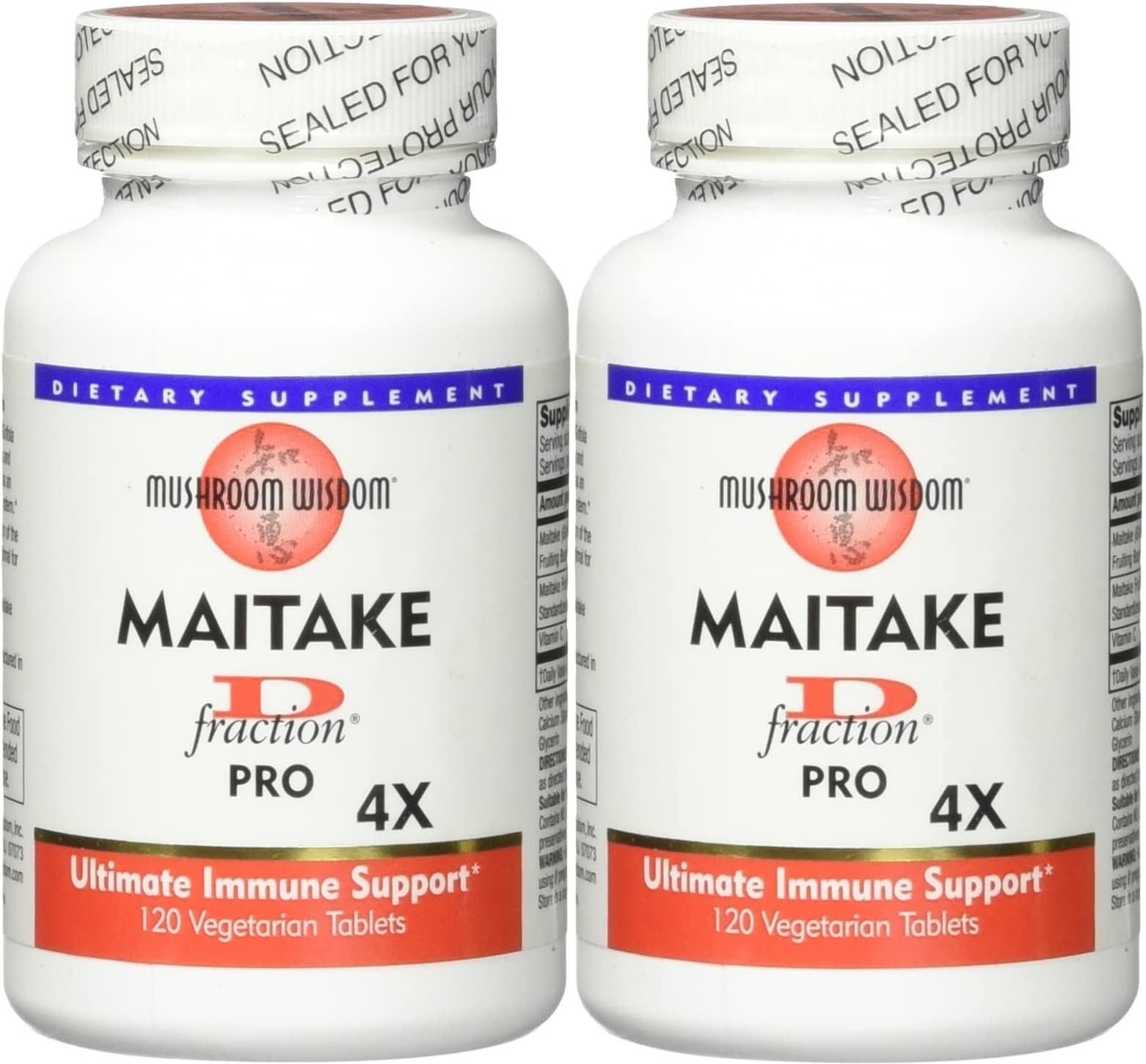 Mushroom Wisdom Maitake D-Fraction Pro: tableta compacta para uso diario y conveniencia.