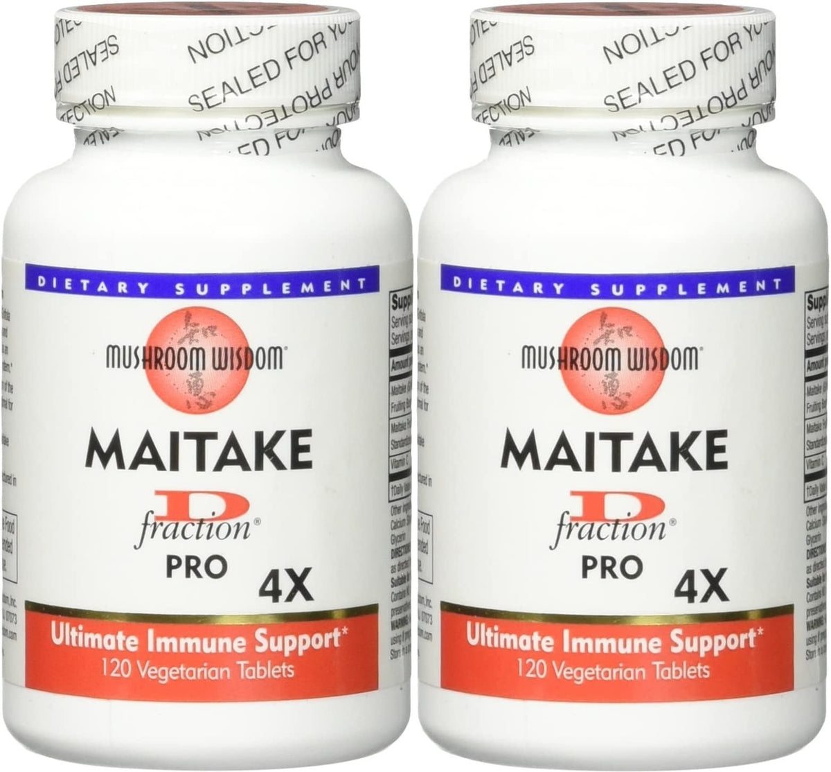 Mushroom Wisdom Maitake D-Fraction Pro: tableta compacta para uso diario y conveniencia.