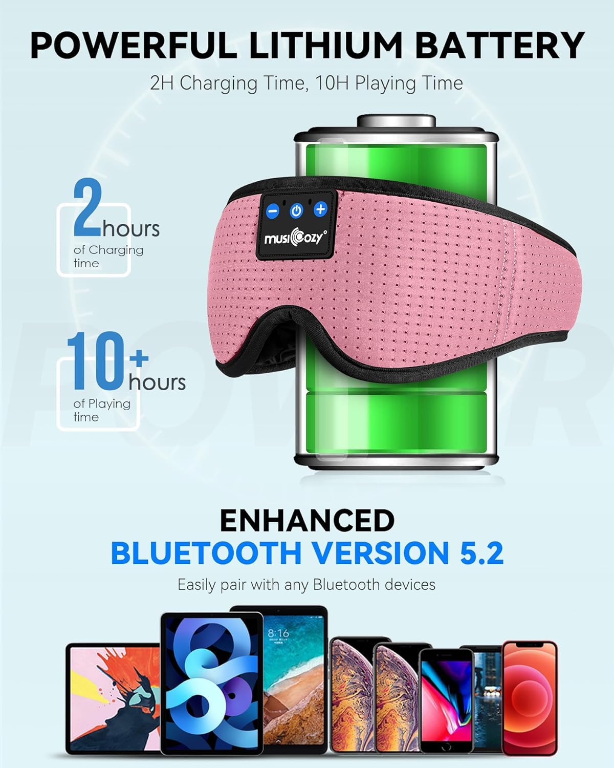 MUSICOZY altavoces in-ear ultra-fin, enfoque altavoces-in-ear, sonido nítido para dormir de lado