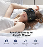 Auriculares inalámbricos MUSICOZY con sonido estéreo para relajación nocturna.