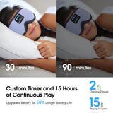 MUSICOZY diseño ergonómico bloquea la luz para sueño tranquilo.