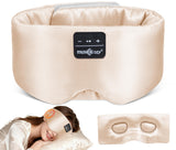 MUSICOZY mascarilla seda Mulberry con diseño 3D para descanso cómodo
