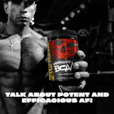 Etiqueta Mutant Hardcore BCAA con ingrediente clave y ratio 2:1:1