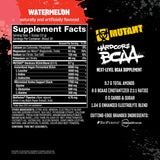 Etiqueta de Mutant Hardcore BCAA con información clara