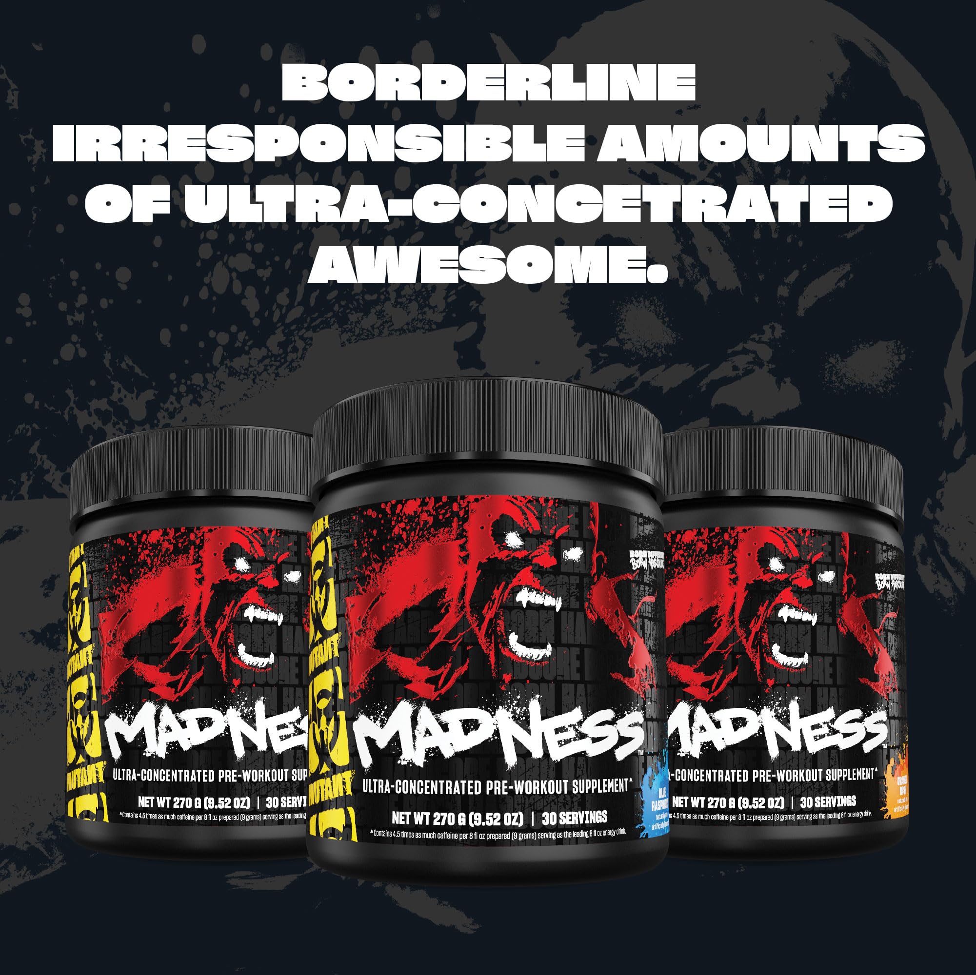 Mutant Madness caja-empaque: empaque que destaca porciones y sabor.