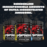 Mutant Madness caja-empaque: empaque que destaca porciones y sabor.