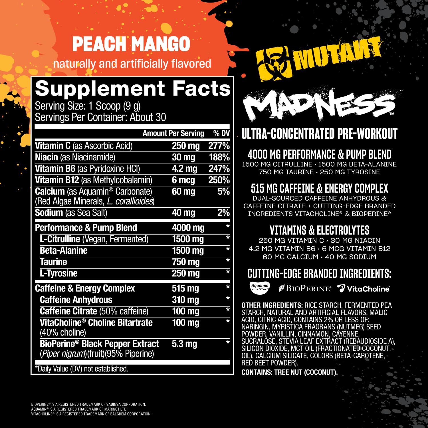 Mutant Madness energía cafeína, te acompaña durante el entrenamiento