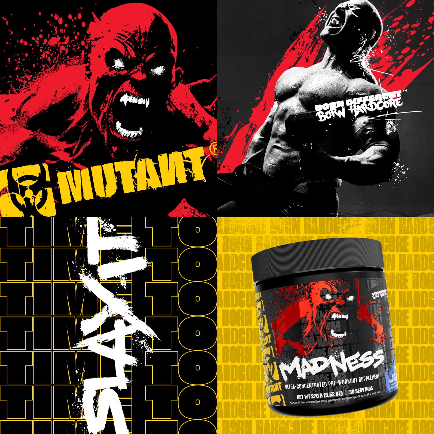 Mutant Madness Primer plano de polvo y taza preparándose