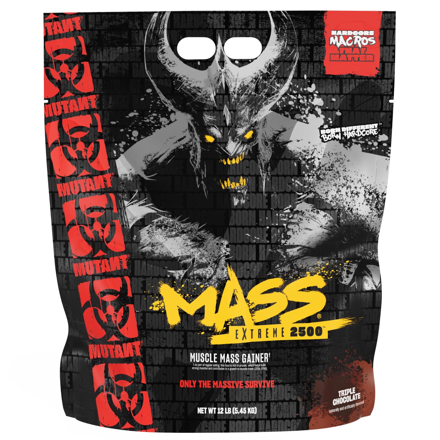 Mutant Mass Extreme 2500, envase de 12 libras, opción para ganar masa muscular