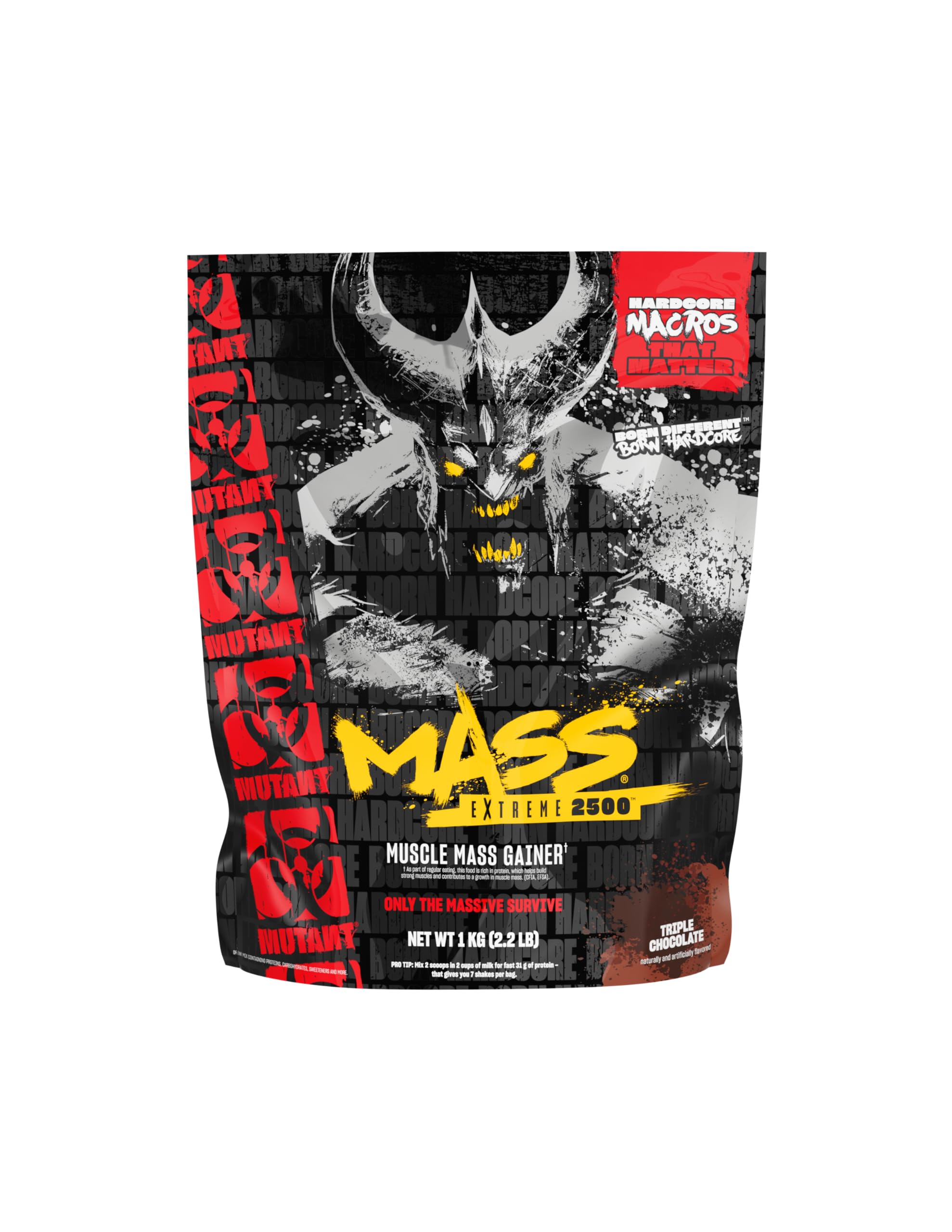 Mutant Mass Extreme 2500, lata frontal, apoyo para recuperación muscular y ganancia de masa