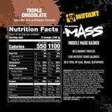 Mezcla proteica de Mutant Mass con whey, caseína y concentrado.